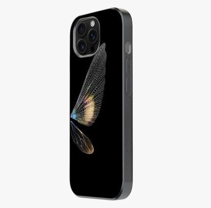 Whispers Of Wings Glass Case photographed in natural light showing reflective finish and design depth.