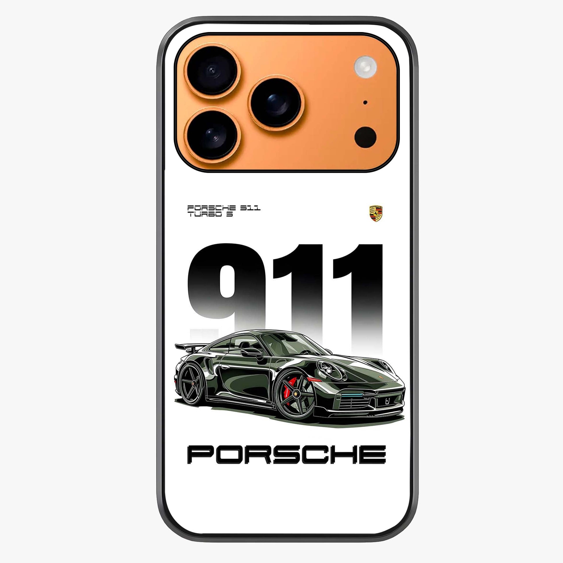 911 Turbo Dominance Glass Case captured at a warm angle highlighting gloss, texture and premium glass finish.