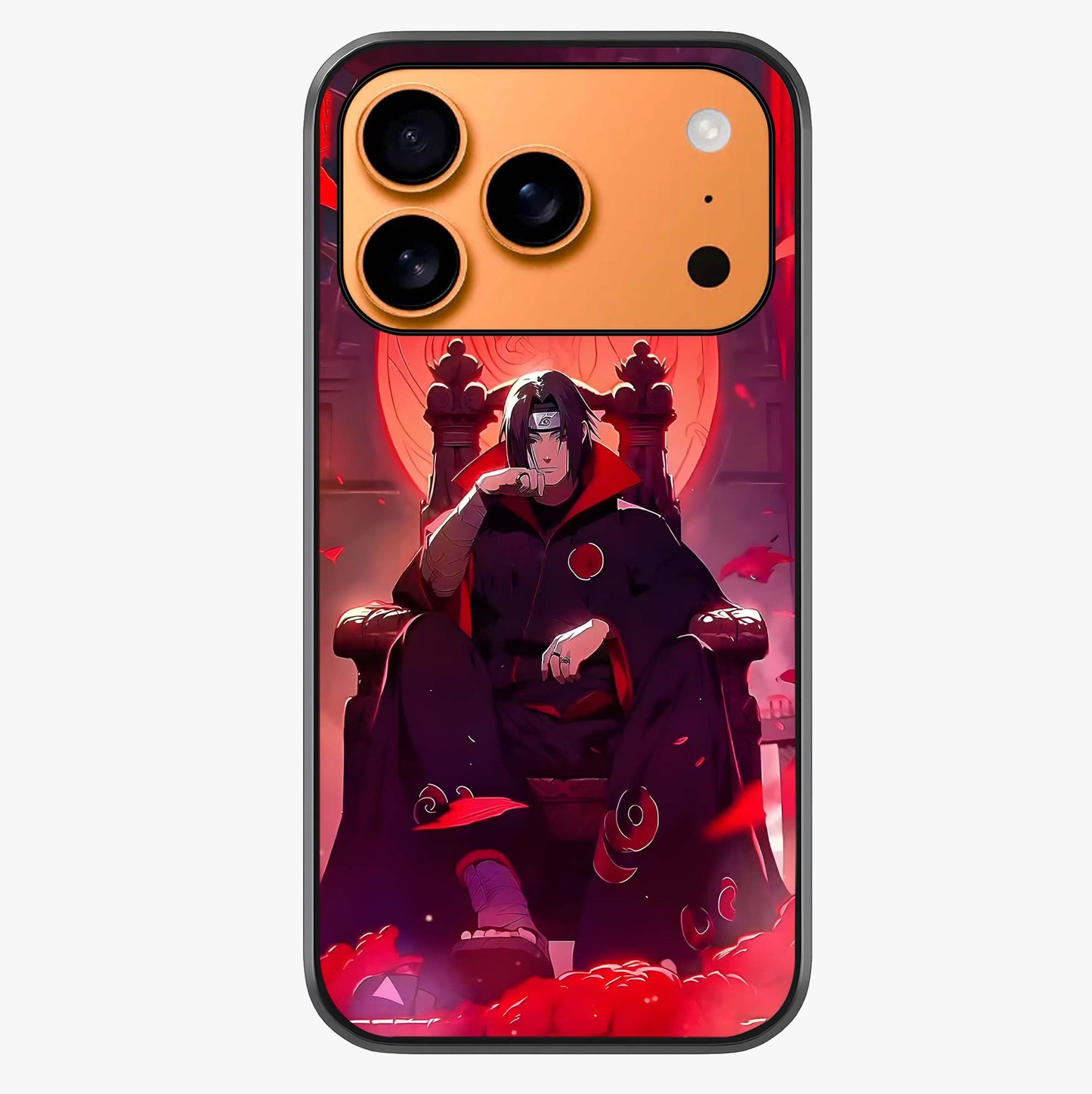 Blood Moon Sovereign Glass Case captured at a warm angle highlighting gloss, texture and premium glass finish.