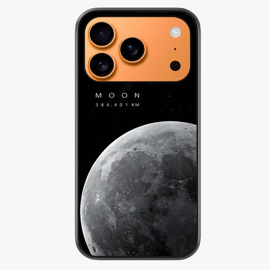 Cosmic Moon Glow Glass Case captured at a warm angle highlighting gloss, texture and premium glass finish.