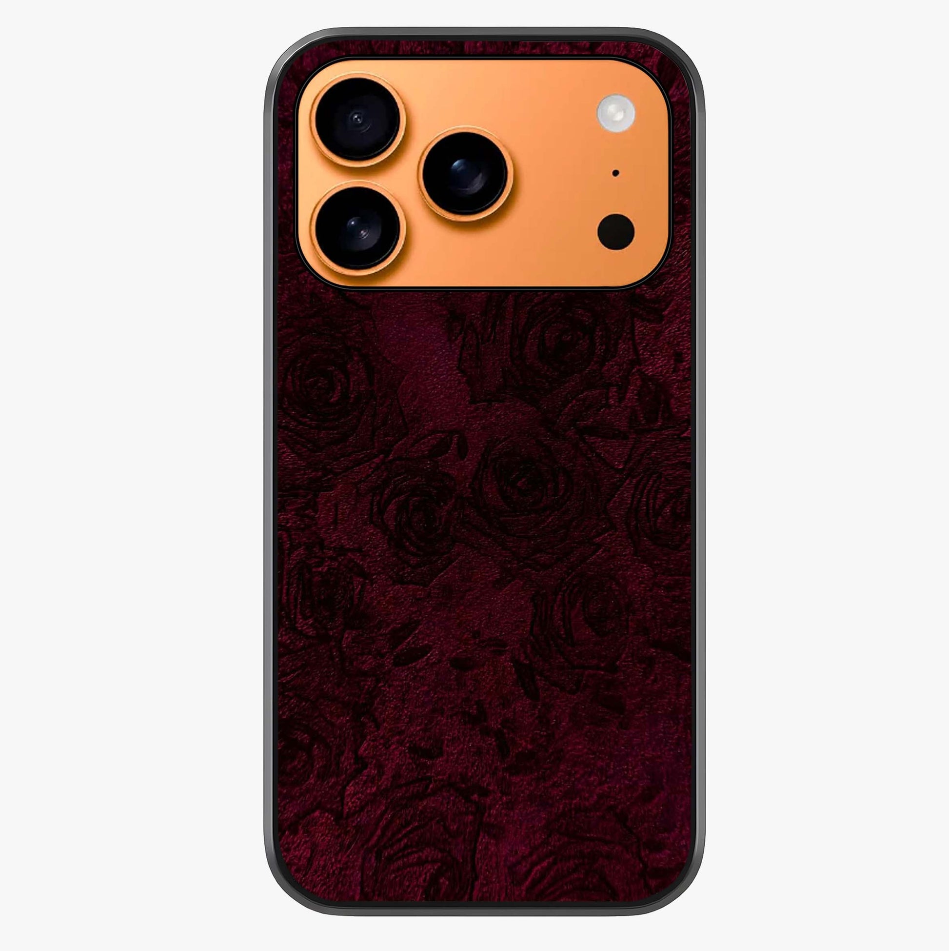 Crimson Fade Flow Glass Case captured at a warm angle highlighting gloss, texture and premium glass finish.