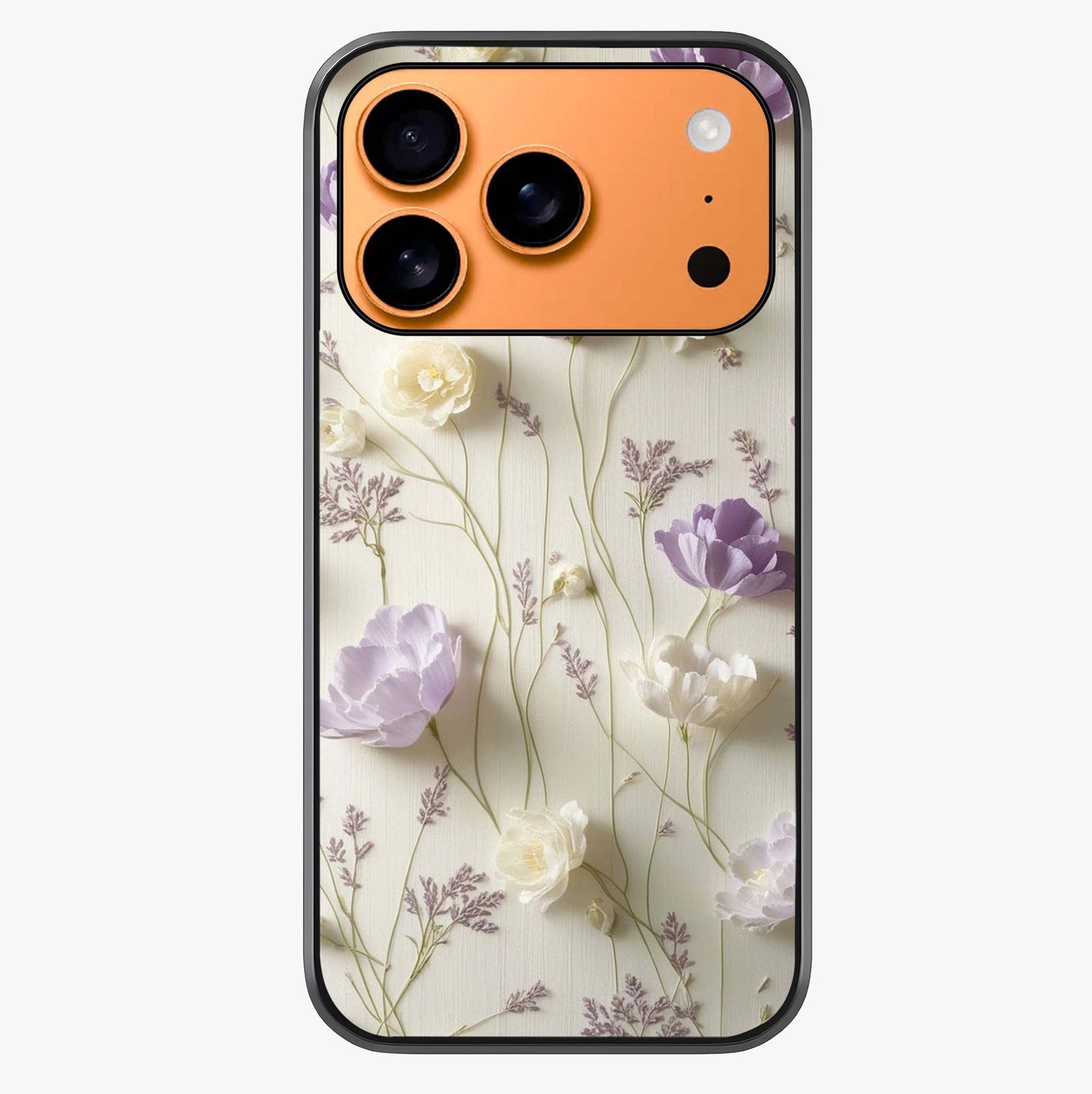 Lilac Breeze Harmony Glass Case captured at a warm angle highlighting gloss, texture and premium glass finish.