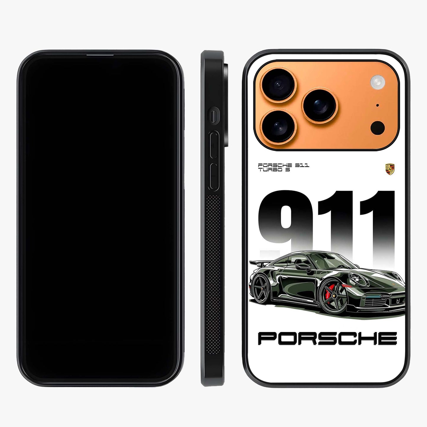 911 Turbo Dominance Glass Case displayed upright for full design visibility and premium finish.