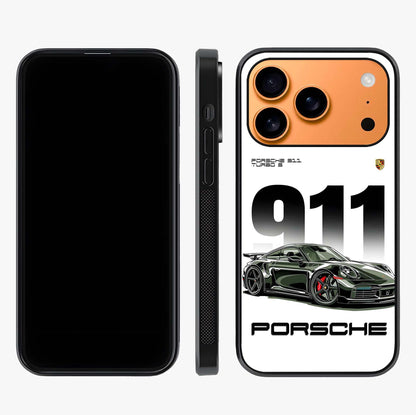 911 Turbo Dominance Glass Case displayed upright for full design visibility and premium finish.