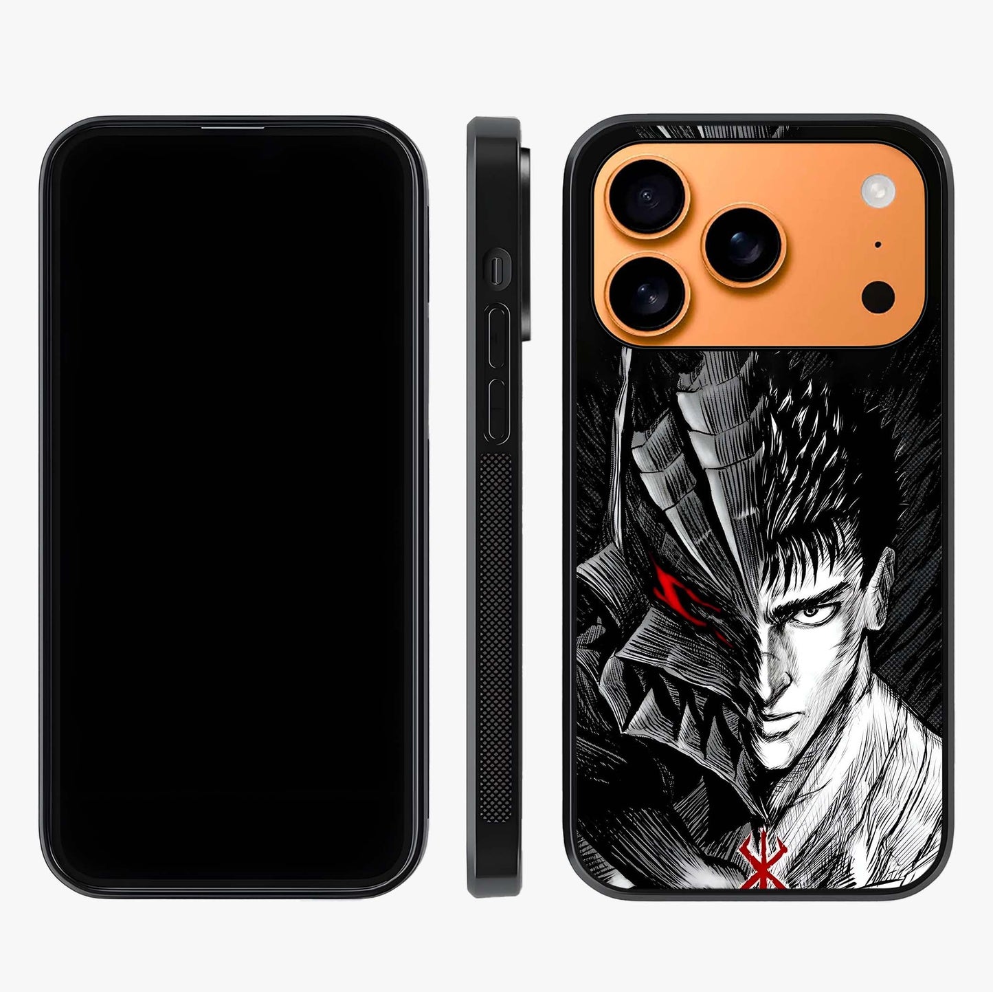 Berserker Blood Oath Glass Case displayed upright for full design visibility and premium finish.