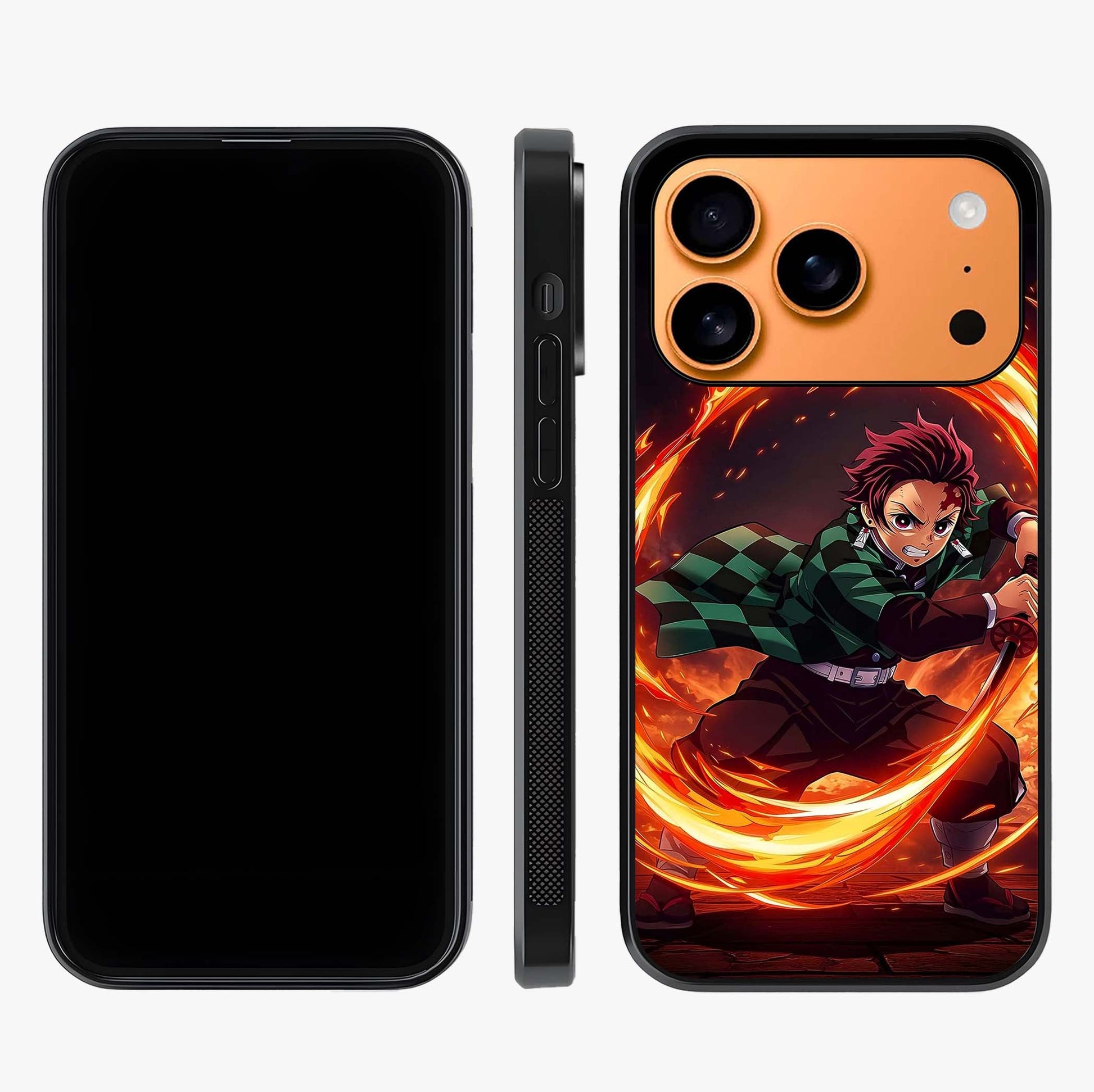 Blazing Sword Resolve Glass Case displayed upright for full design visibility and premium finish.
