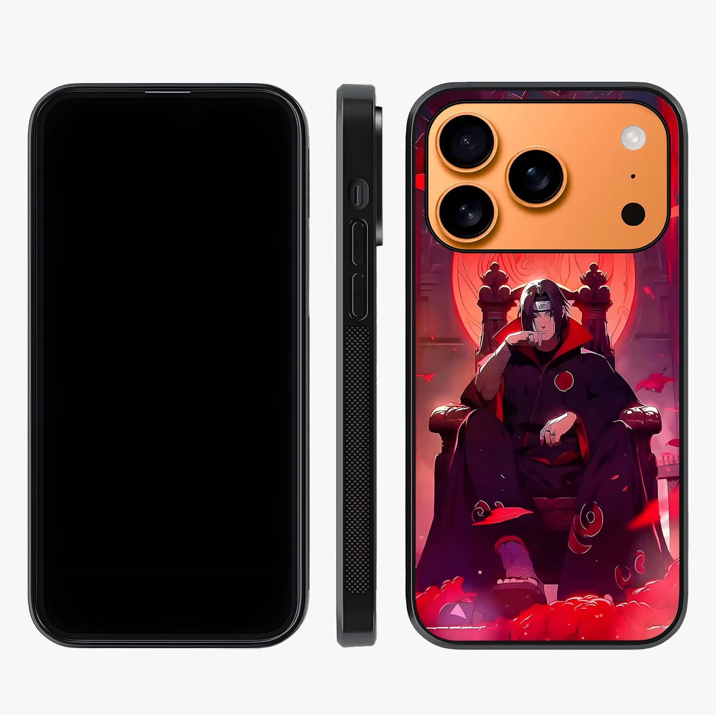 Blood Moon Sovereign Glass Case displayed upright for full design visibility and premium finish.