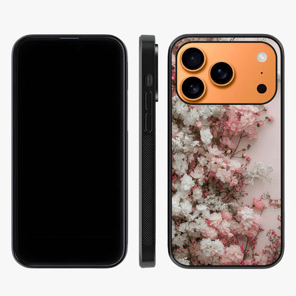 Blush Blossom Cloud Glass Case displayed upright for full design visibility and premium finish.