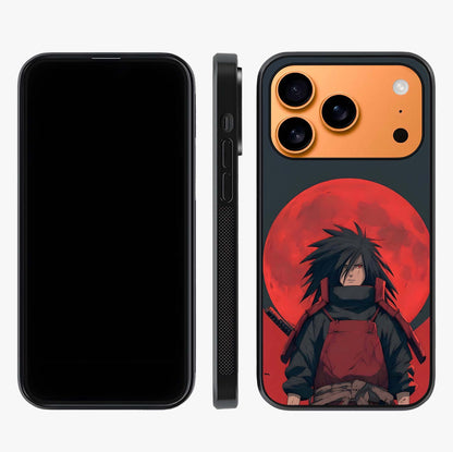 Crimson Moon Warlord Glass Case displayed upright for full design visibility and premium finish.