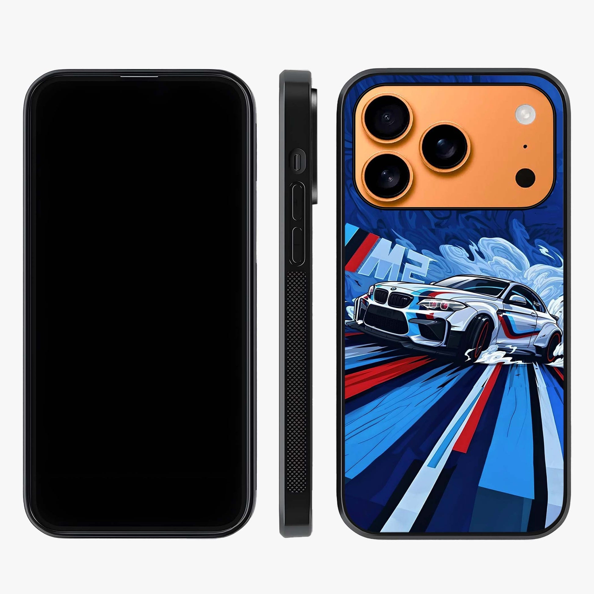 Drift Power Rush Glass Case displayed upright for full design visibility and premium finish.
