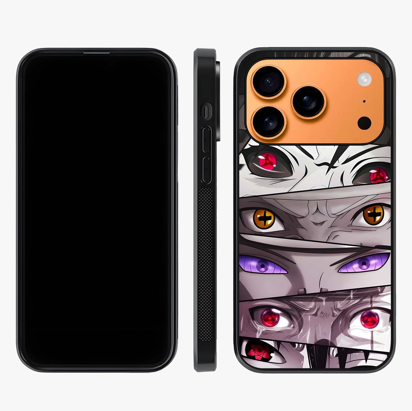 Eyes Of Destiny Glass Case displayed upright for full design visibility and premium finish.