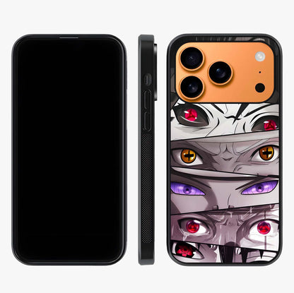Eyes Of Destiny Glass Case displayed upright for full design visibility and premium finish.