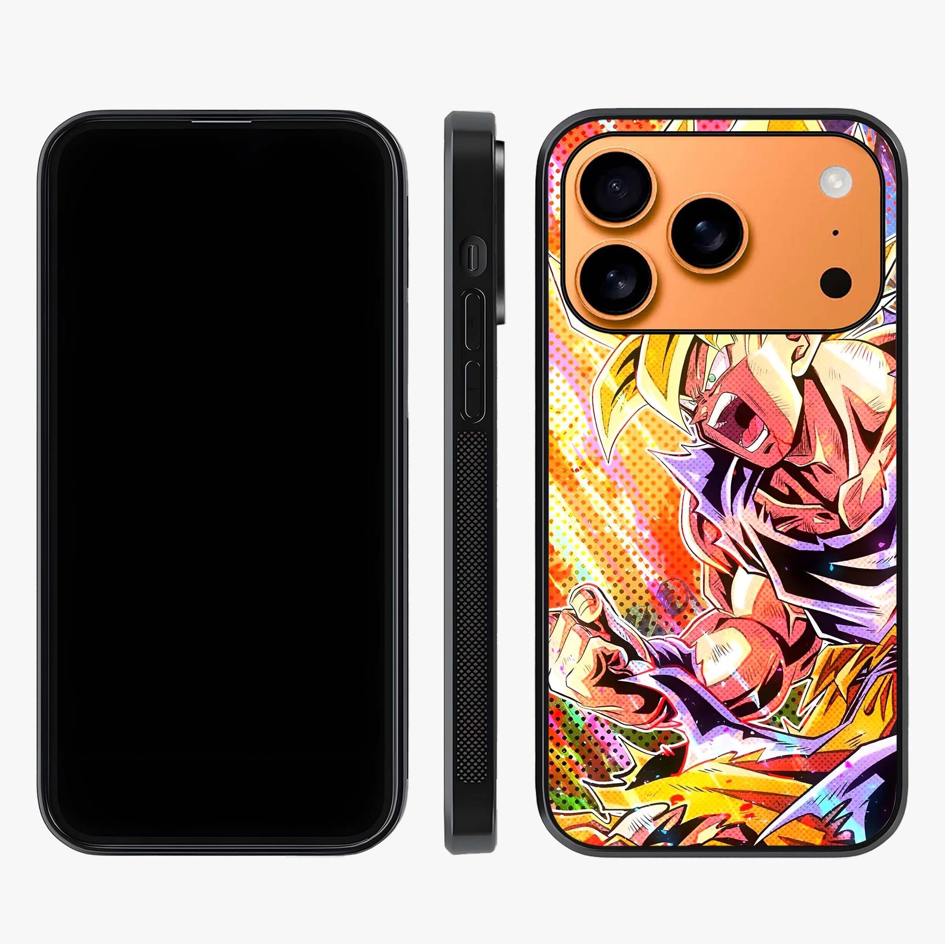 Firing Goku Glass Case displayed upright for full design visibility and premium finish.