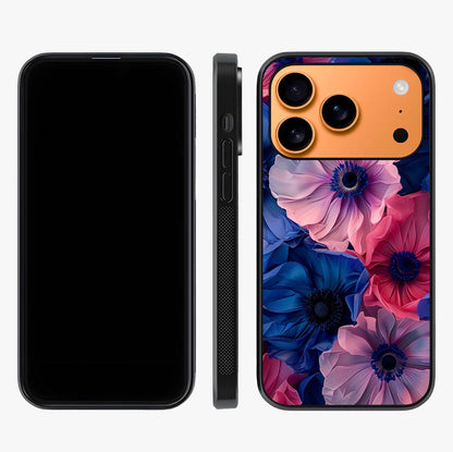Flower Paper Art Pattern Glass Case displayed upright for full design visibility and premium finish.