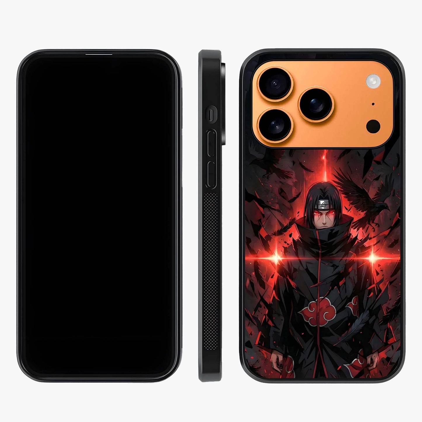 Focused Blade Discipline Glass Case displayed upright for full design visibility and premium finish.