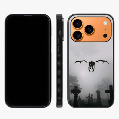 Graveyard Shadow Descent Glass Case displayed upright for full design visibility and premium finish.