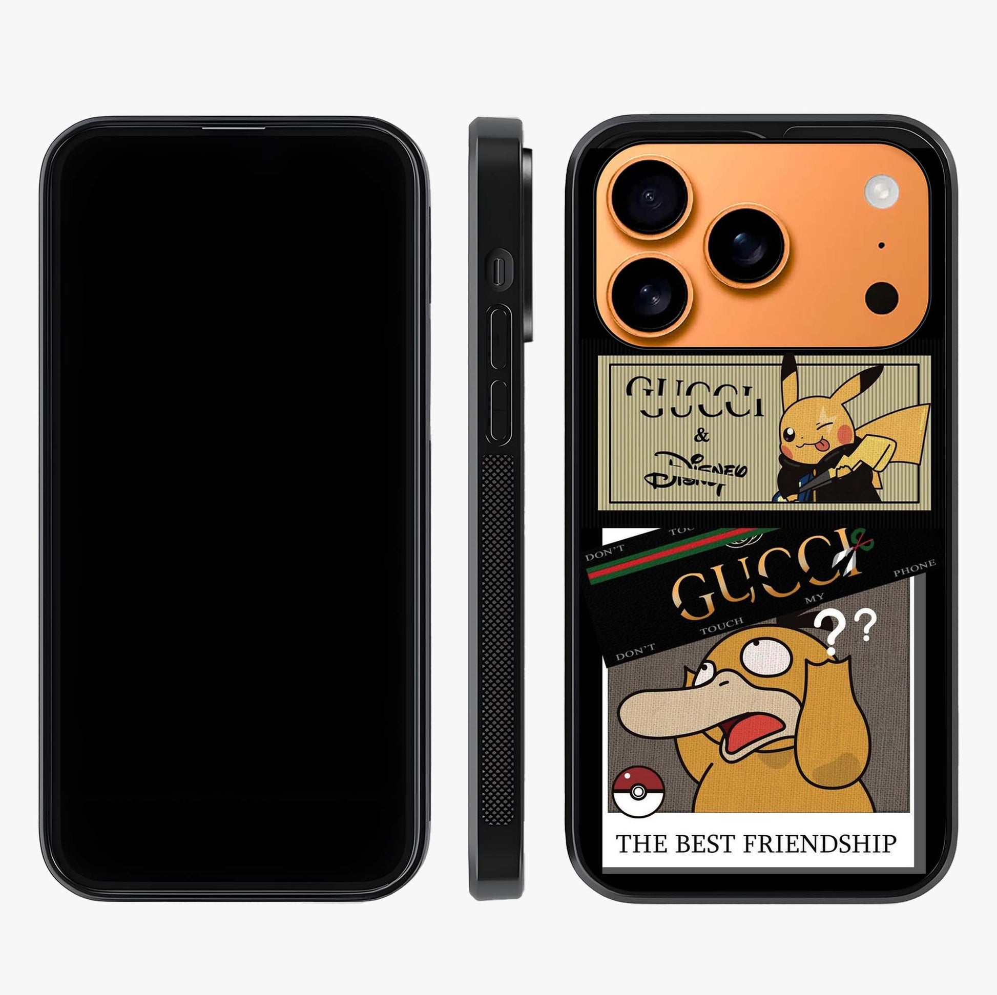 Gucci Play Mashup Glass Case displayed upright for full design visibility and premium finish.