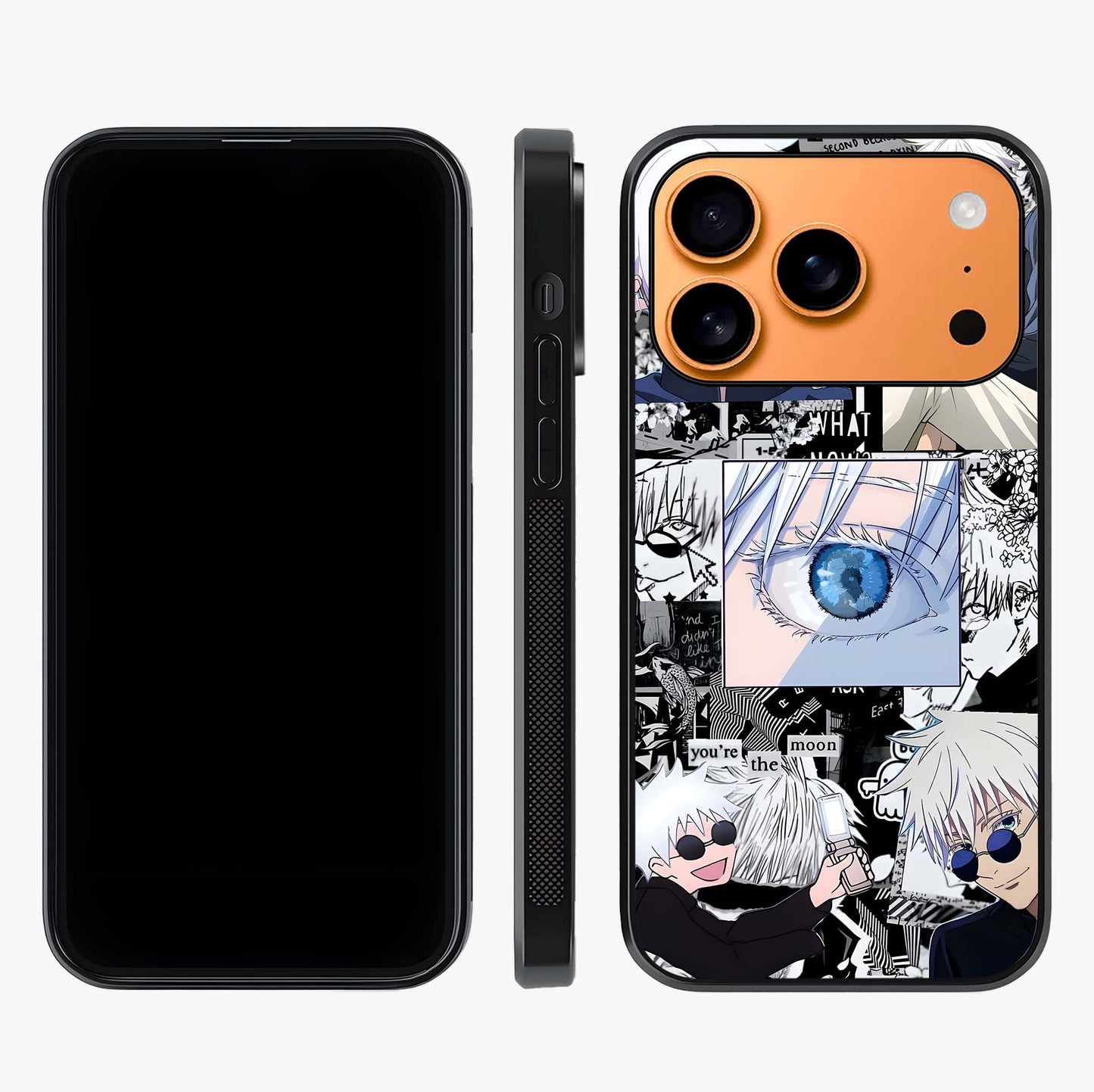 Infinity Sorcerer Chaos Glass Case displayed upright for full design visibility and premium finish.