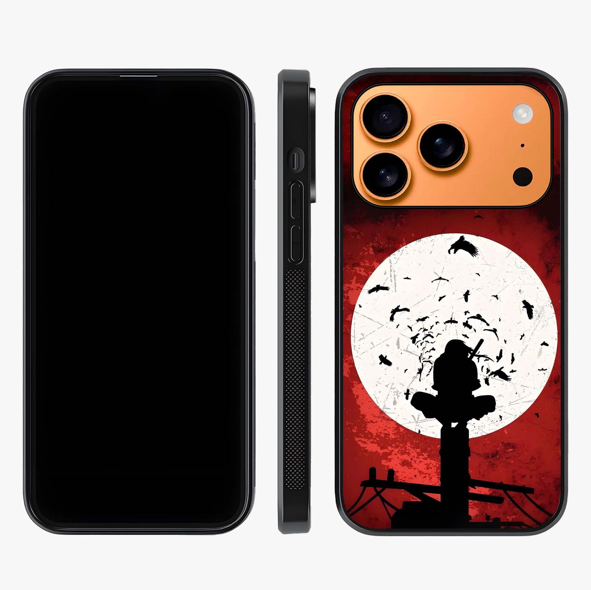 Itachi Limited Edition Naruto Anime Glass Case displayed upright for full design visibility and premium finish.