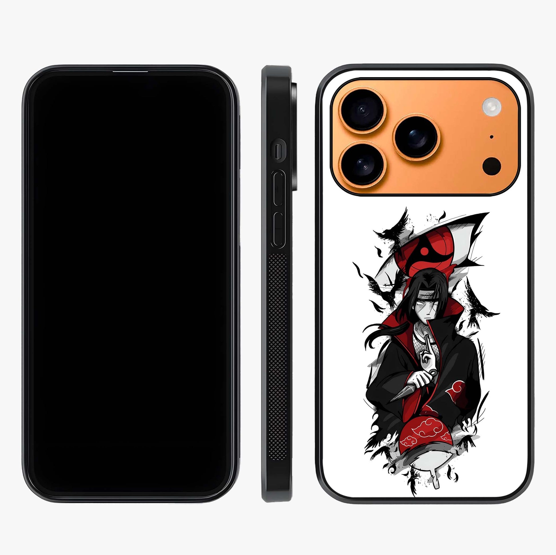 Itachi Sharingan Glass Case displayed upright for full design visibility and premium finish.