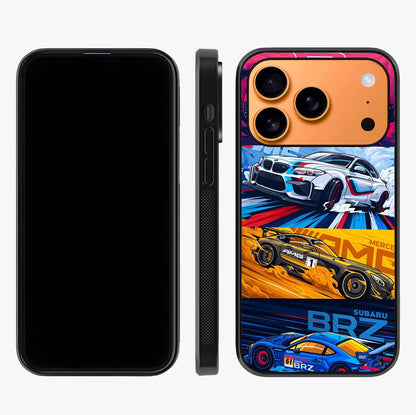 Jdm Sports Car Glass Case displayed upright for full design visibility and premium finish.