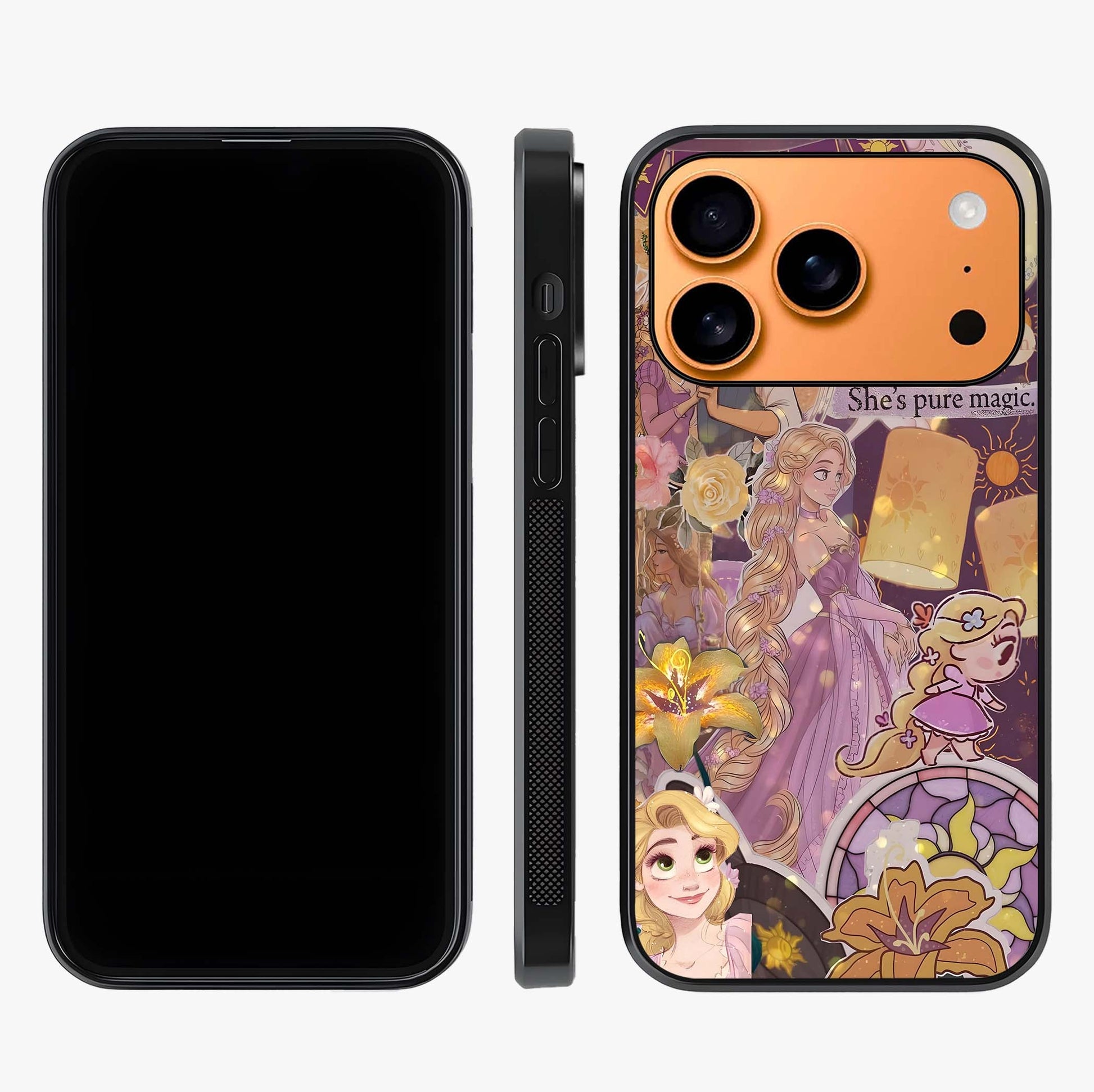 Magical Tangled Dream Glass Case displayed upright for full design visibility and premium finish.