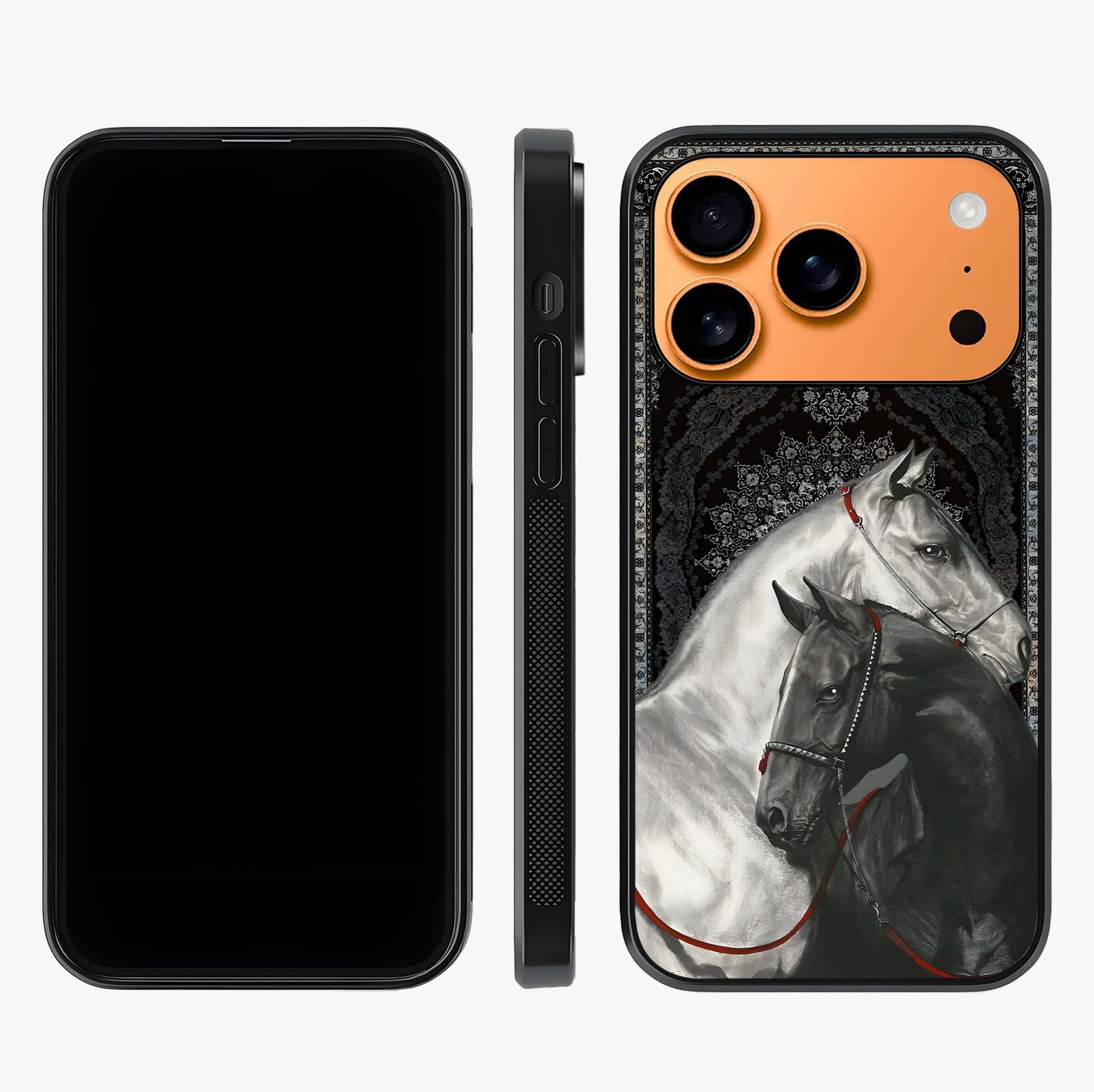 Majestic Ride Legacy Glass Case displayed upright for full design visibility and premium finish.