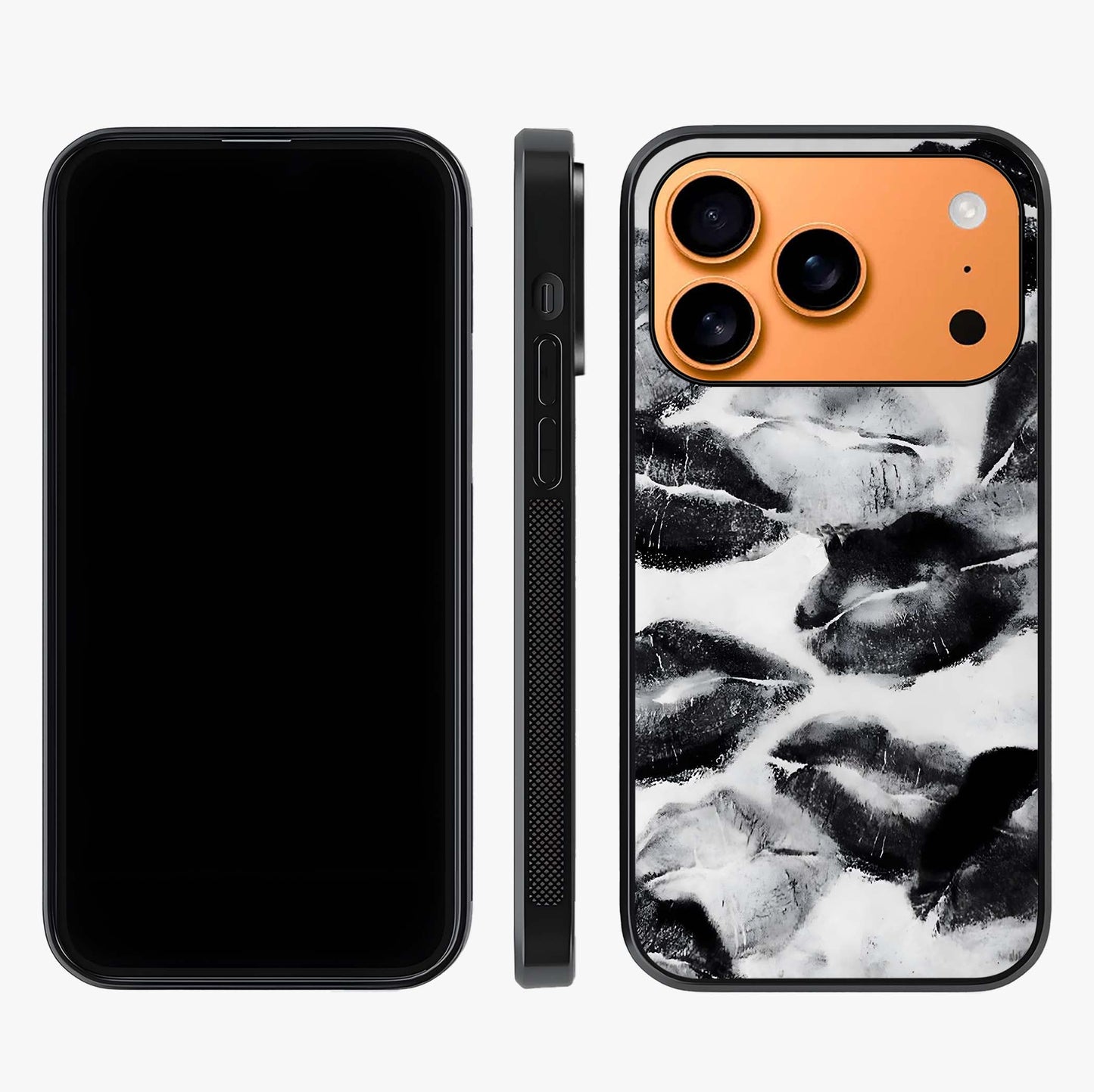Midnight Kiss Marks Glass Case displayed upright for full design visibility and premium finish.