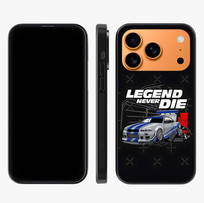 Midnight Racing Legacy Glass Case displayed upright for full design visibility and premium finish.