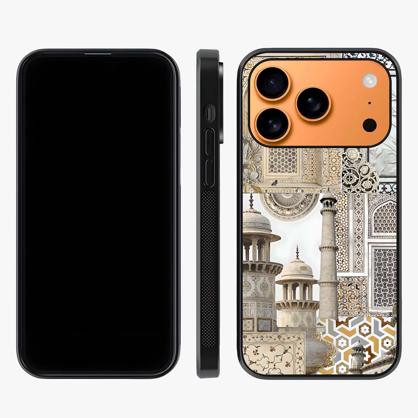 Mughal Marble Legacy Glass Case displayed upright for full design visibility and premium finish.