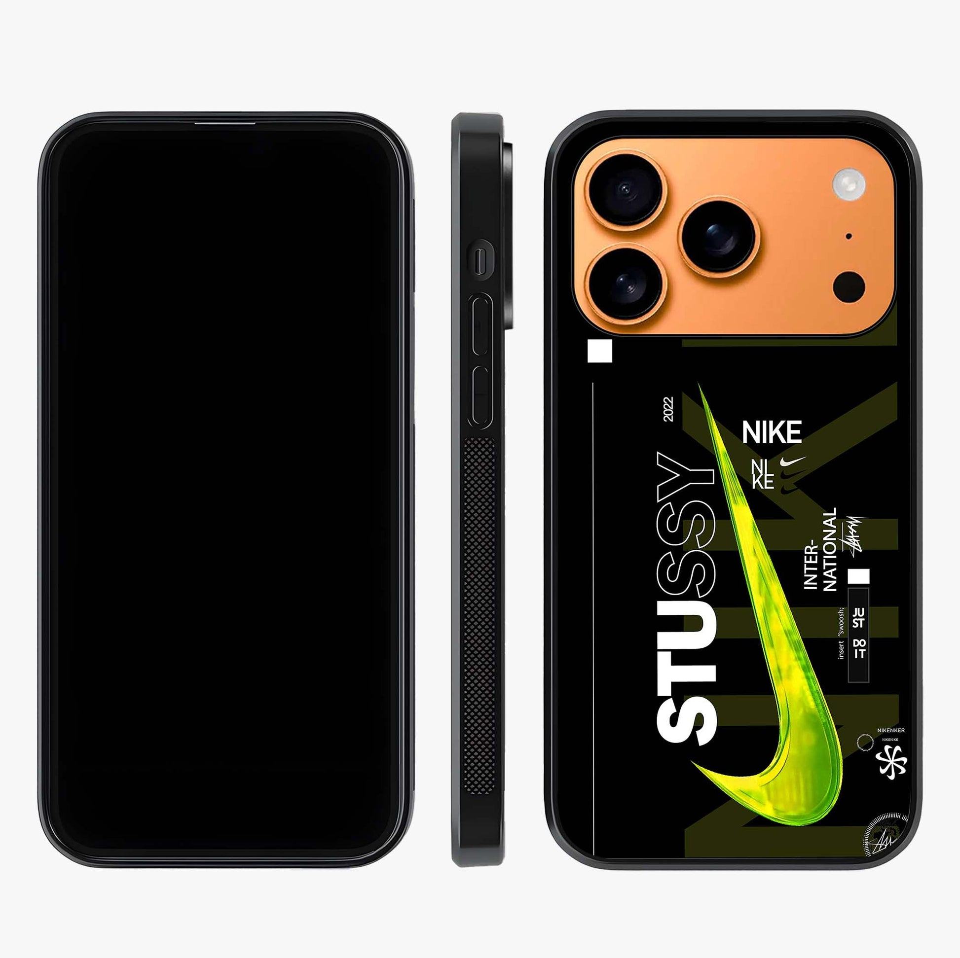 Neon Street Edition Glass Case displayed upright for full design visibility and premium finish.