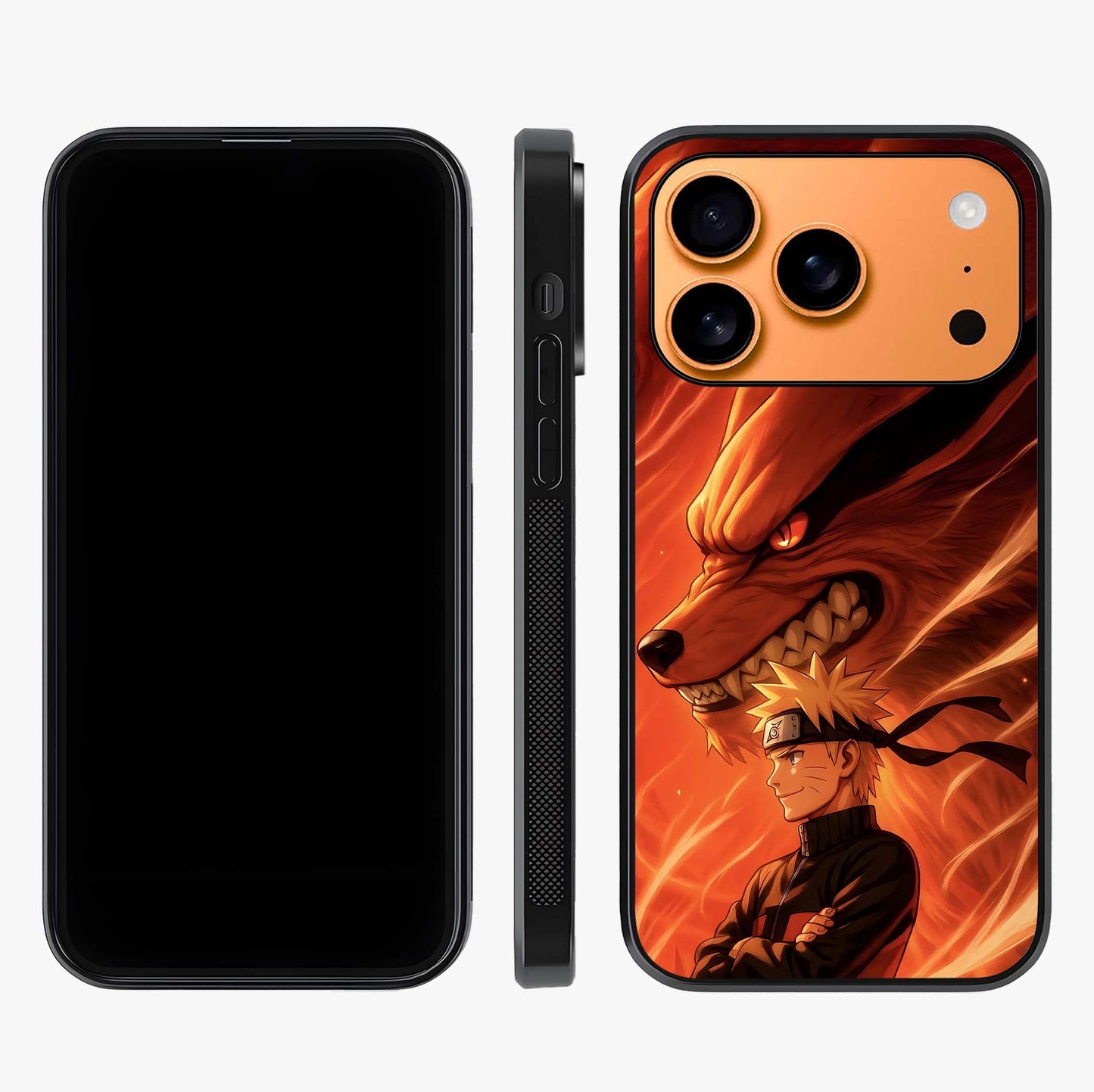 Nine Tails Legacy Glass Case displayed upright for full design visibility and premium finish.