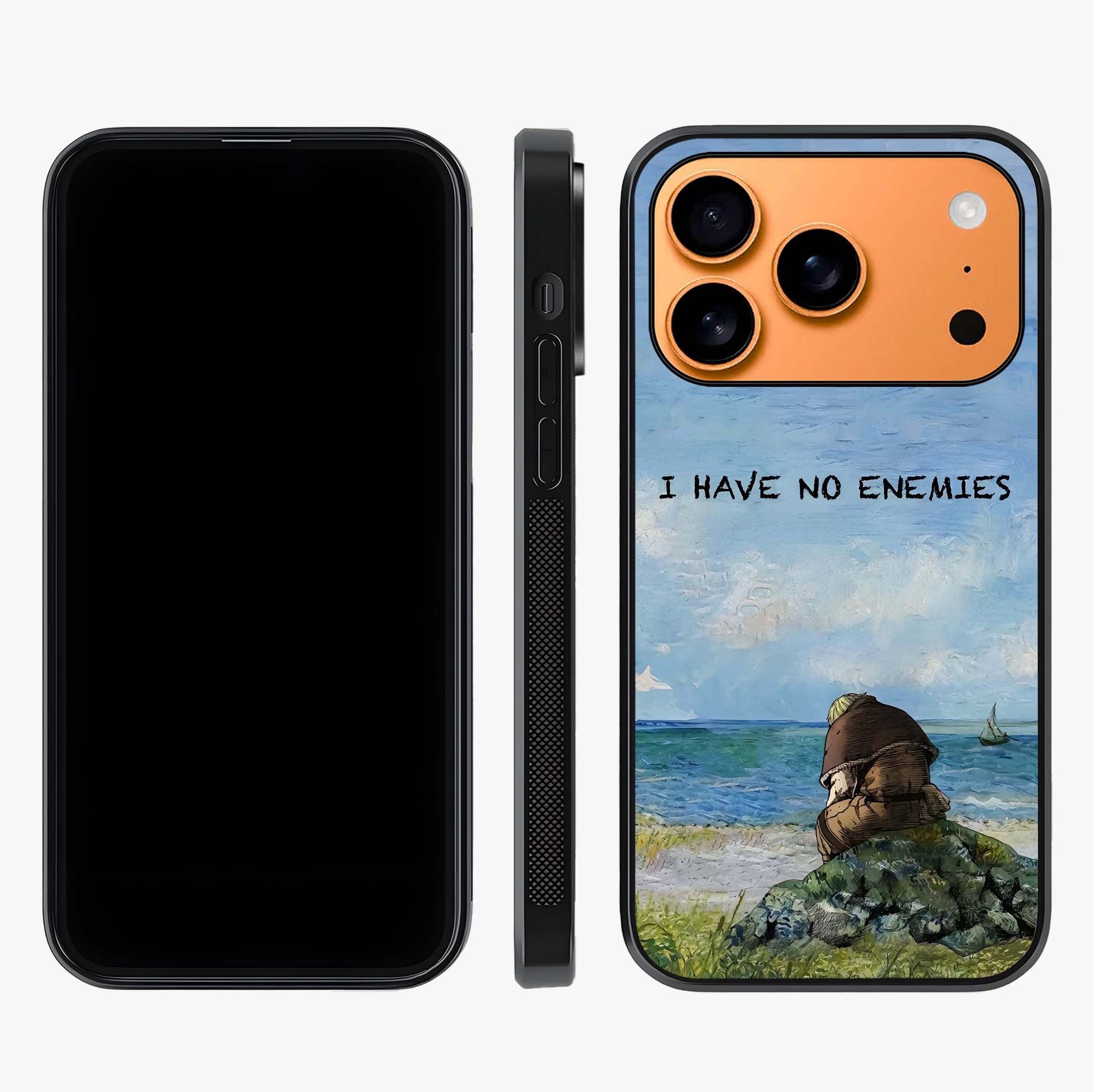 Peace Beyond War Glass Case displayed upright for full design visibility and premium finish.