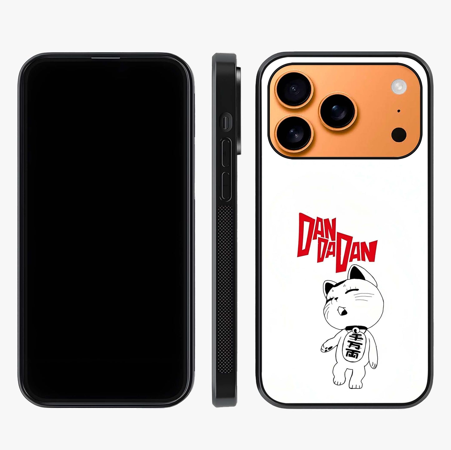 Playful Spirit Charm Glass Case displayed upright for full design visibility and premium finish.