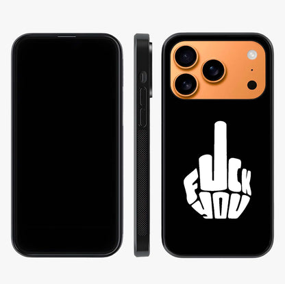Rebel Mode On Glass Case displayed upright for full design visibility and premium finish.