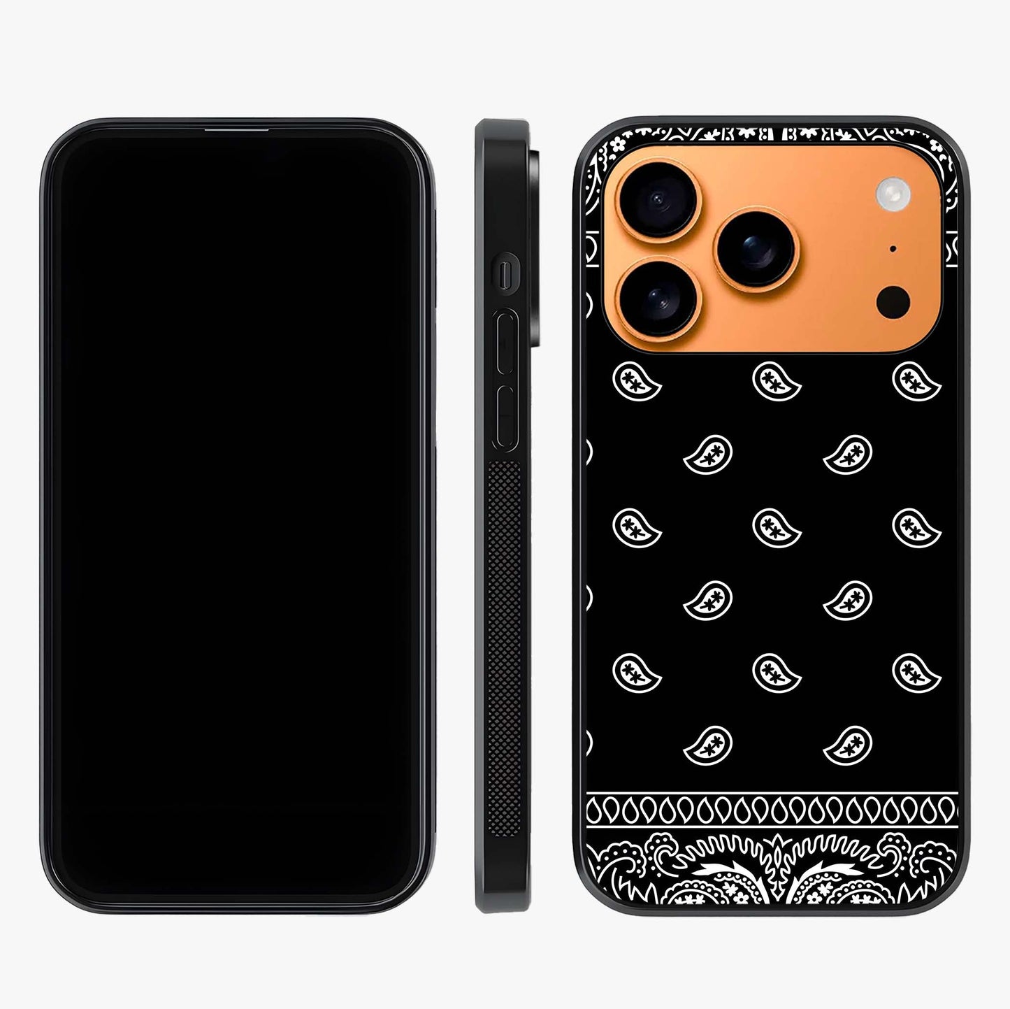 Retro Rebel Threads Glass Case displayed upright for full design visibility and premium finish.