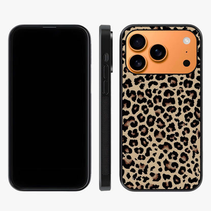 Savage Chic Pattern Glass Case displayed upright for full design visibility and premium finish.