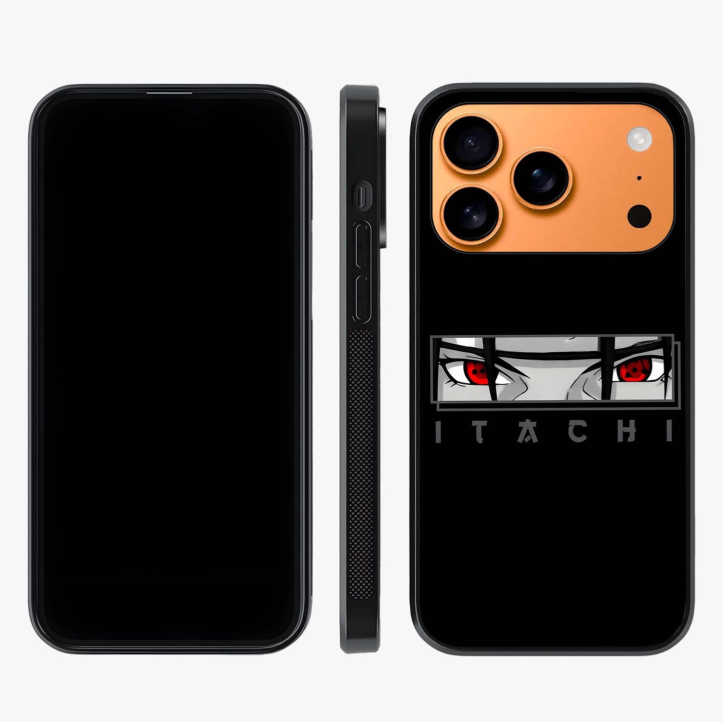 Scarlet Gaze Dominance Glass Case displayed upright for full design visibility and premium finish.