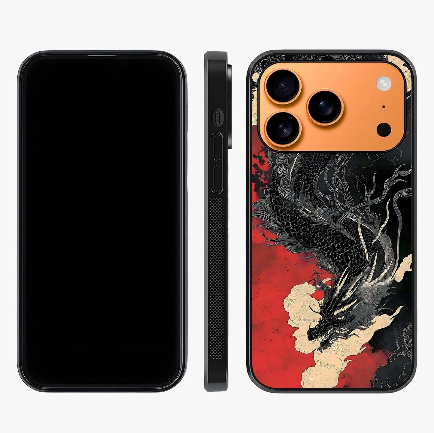 Shadow Dragon Fury Glass Case displayed upright for full design visibility and premium finish.