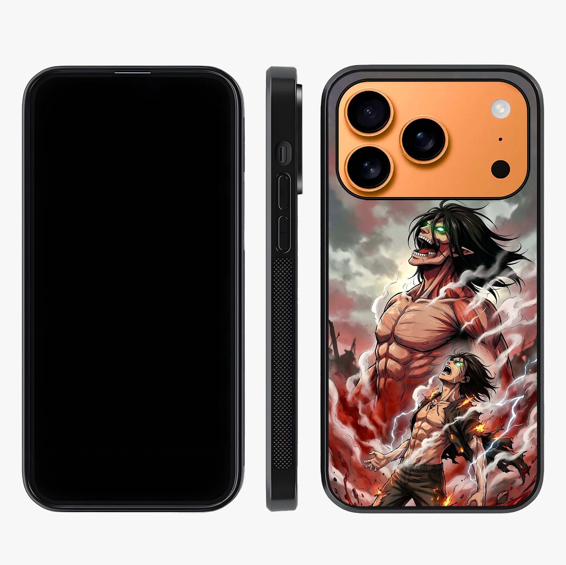Titan Awakening Fury Glass Case displayed upright for full design visibility and premium finish.
