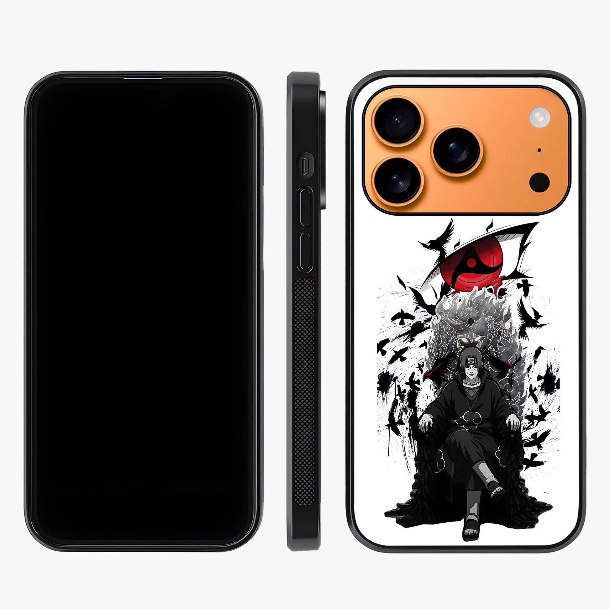 Uchiha Shadow Throne Glass Case displayed upright for full design visibility and premium finish.