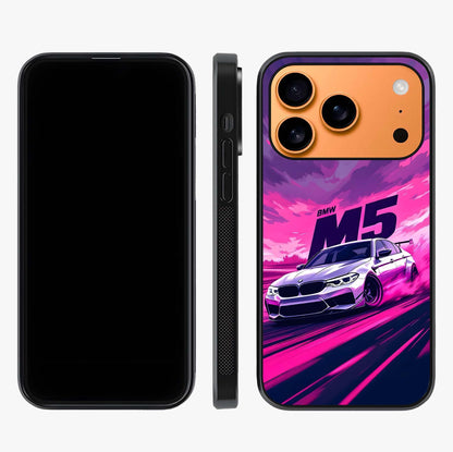 Velocity Drift Pulse Glass Case displayed upright for full design visibility and premium finish.