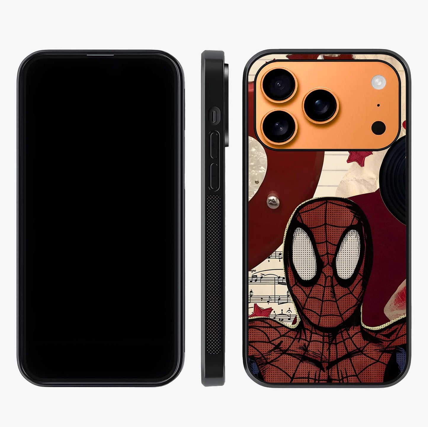 Web Warrior Vibes Glass Case displayed upright for full design visibility and premium finish.