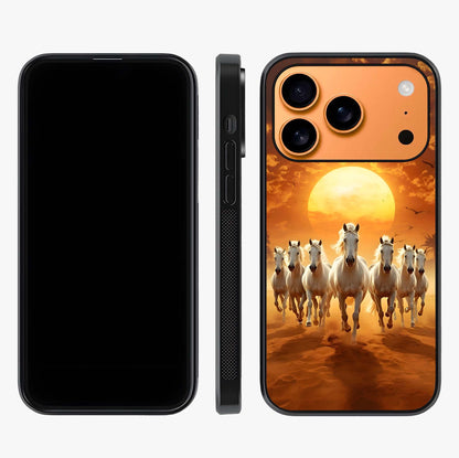 Wild Sunset Majesty Glass Case displayed upright for full design visibility and premium finish.