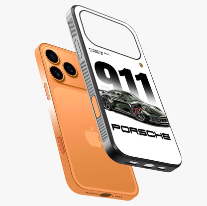 911 Turbo Dominance Glass Case laid diagonally highlighting side profile, edges and glossy glass shine.