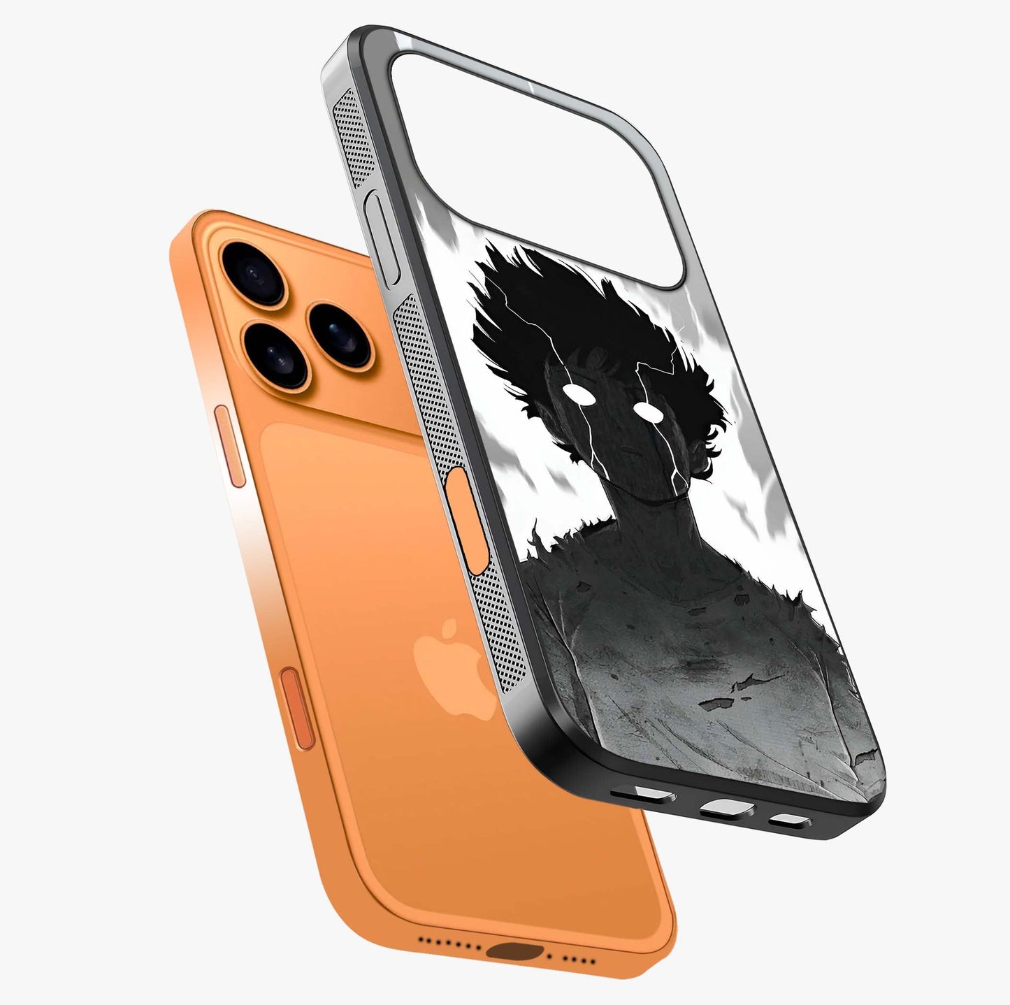Awakened Inner Rage Glass Case laid diagonally highlighting side profile, edges and glossy glass shine.