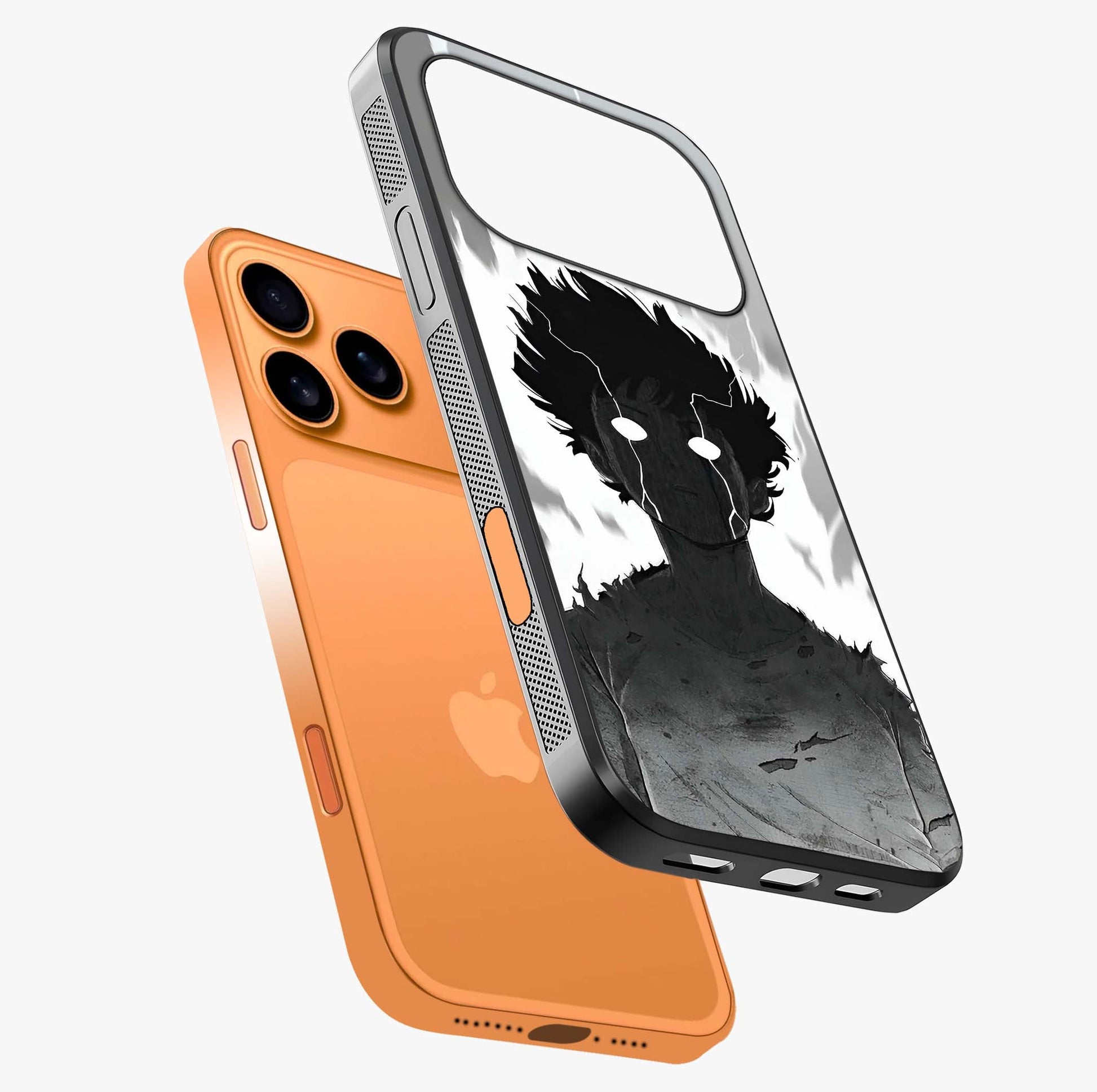 Awakened Inner Rage Glass Case laid diagonally highlighting side profile, edges and glossy glass shine.