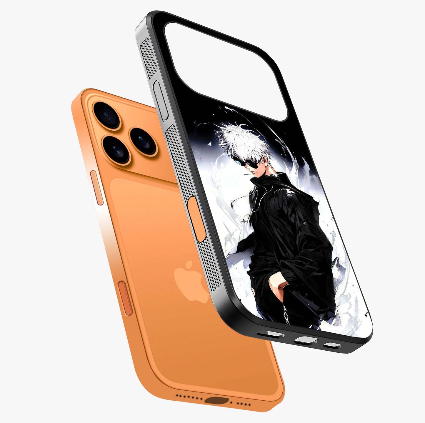 Limitless Shadow King Glass Case laid diagonally highlighting side profile, edges and glossy glass shine.