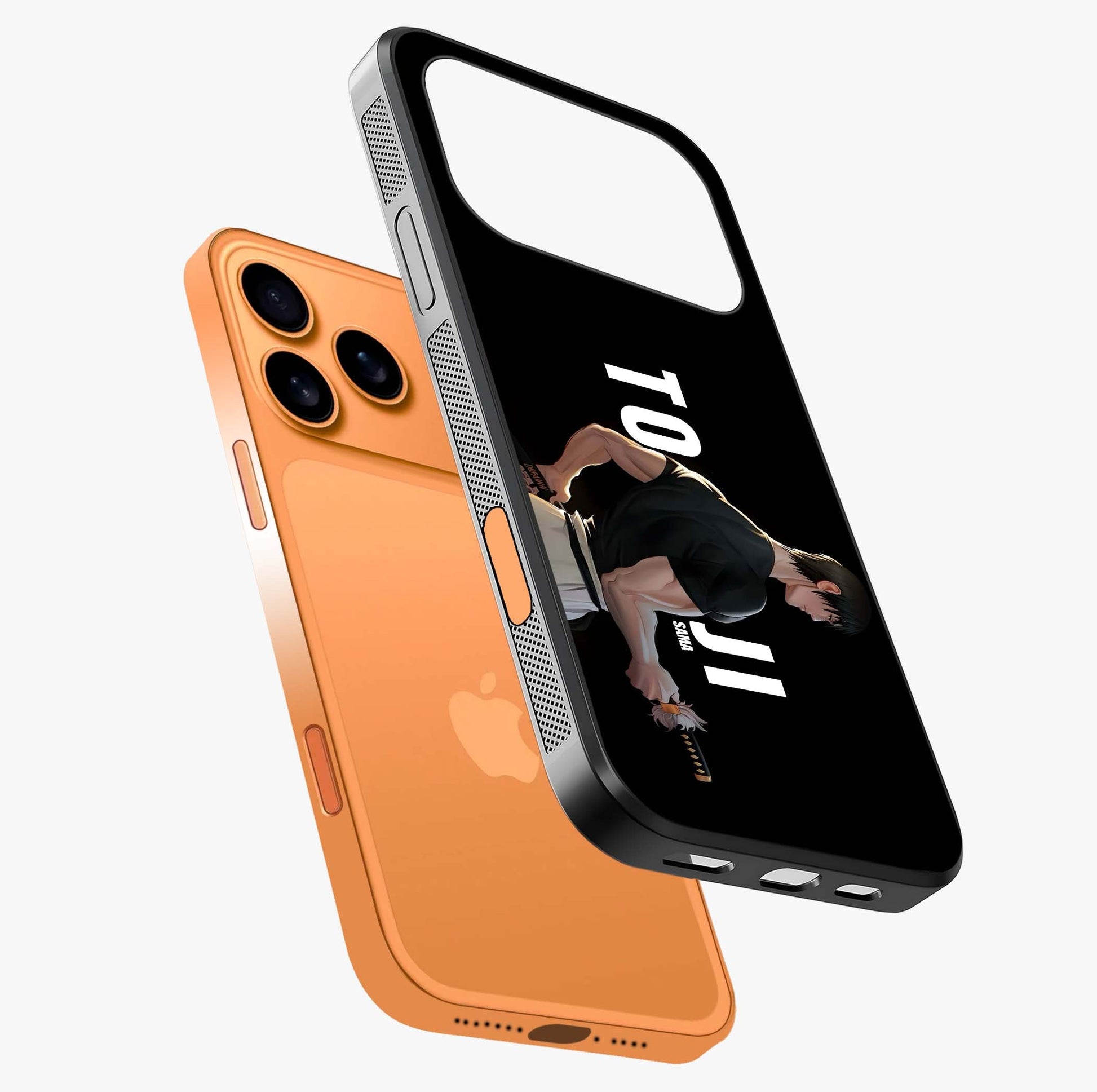 Midnight Blade Resolve Glass Case laid diagonally highlighting side profile, edges and glossy glass shine.