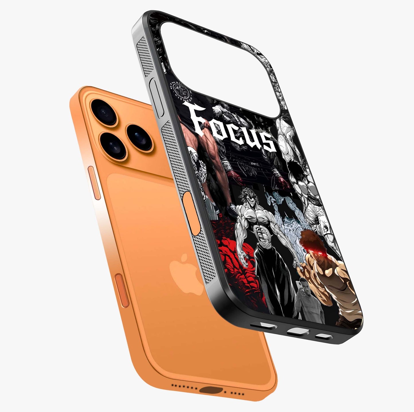 Relentless Power Focus Glass Case laid diagonally highlighting side profile, edges and glossy glass shine.